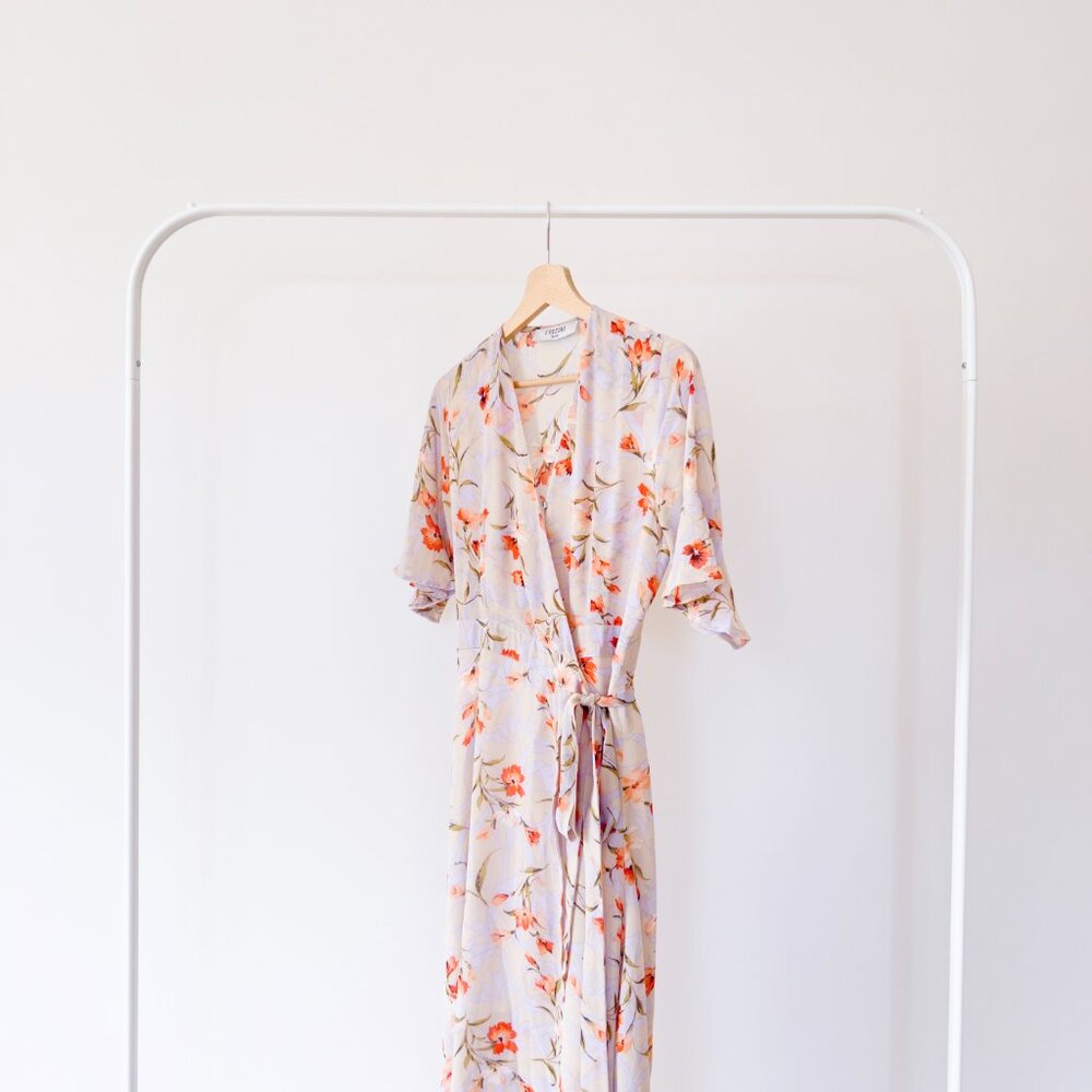 Floral wrap dress
